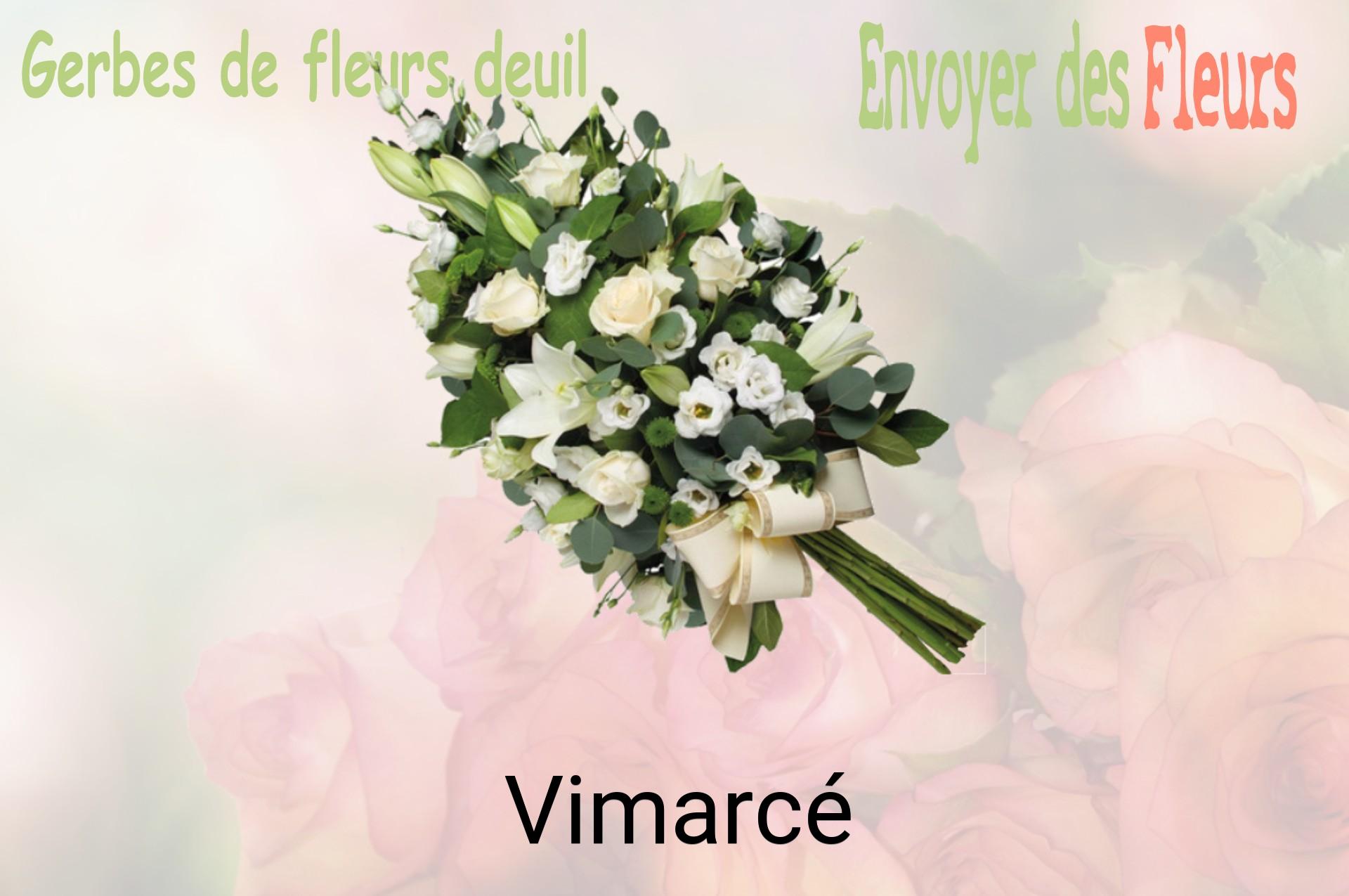 Gerbe de fleurs de deuil livrée à Vimarcé